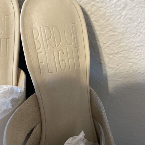 NEW Bird of Flight Slip Ons Shoes Womens Size 8B Tan Suede Feel Wood Heel - Picture 8 of 9